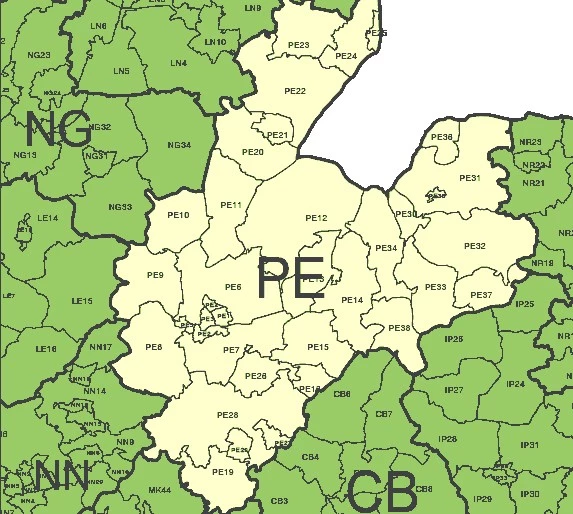 Service Areas Map
